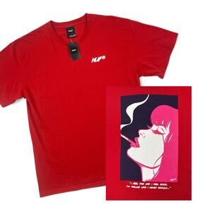 Vtg Huf Worldwide Skateboard T-Shirt Red I Feel Good Short-sleeve Men’s Large
